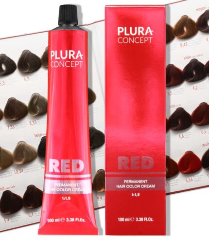 zwei rote gegenstände mit buntem hintergrund