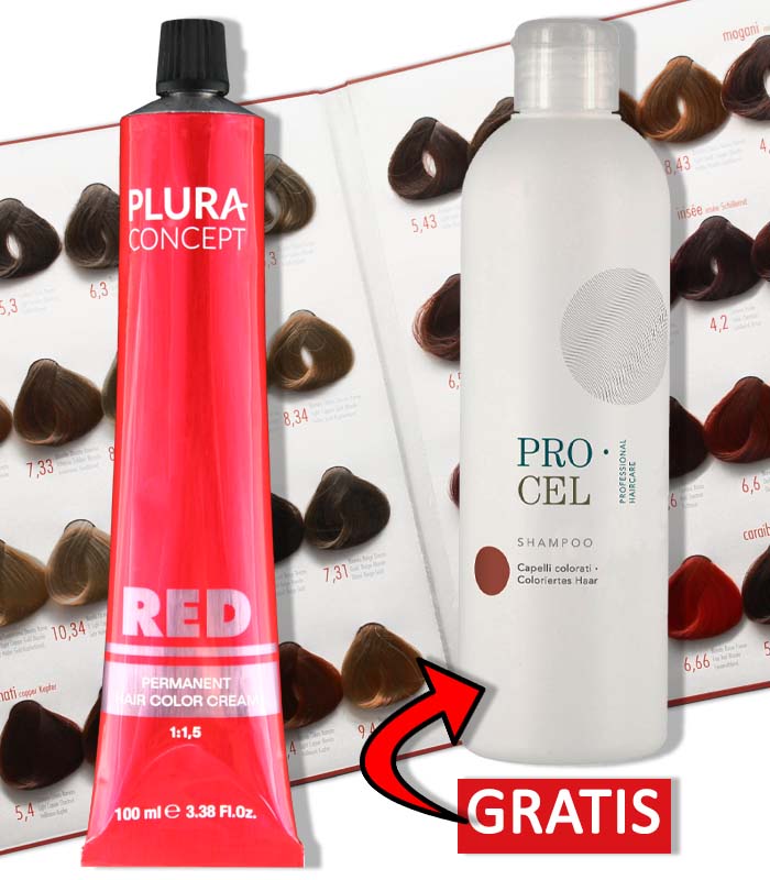 rote tube, weiße flasche, bunter hintergrund