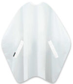 weißer haarschneideumhang