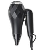 schwarzer föhn, weißer hintergrund