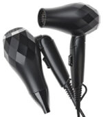 schwarzer föhn, weißer hintergrund